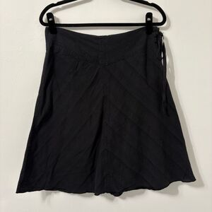 ROXY Black 100% Cotton Side Tie Skirt Sz 7